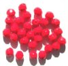 25 8mm Faceted Opaque Red Firepolish Beads